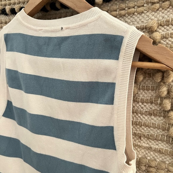 Zara Ribbed Striped Tank Top - Picture 7 of 9